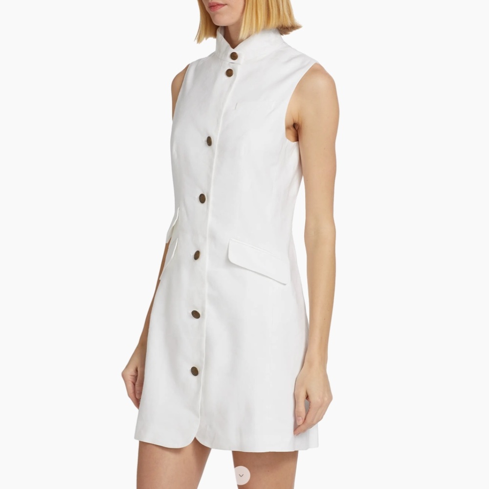 Rag & Bone Slade Linen-Blend Vest Minidress